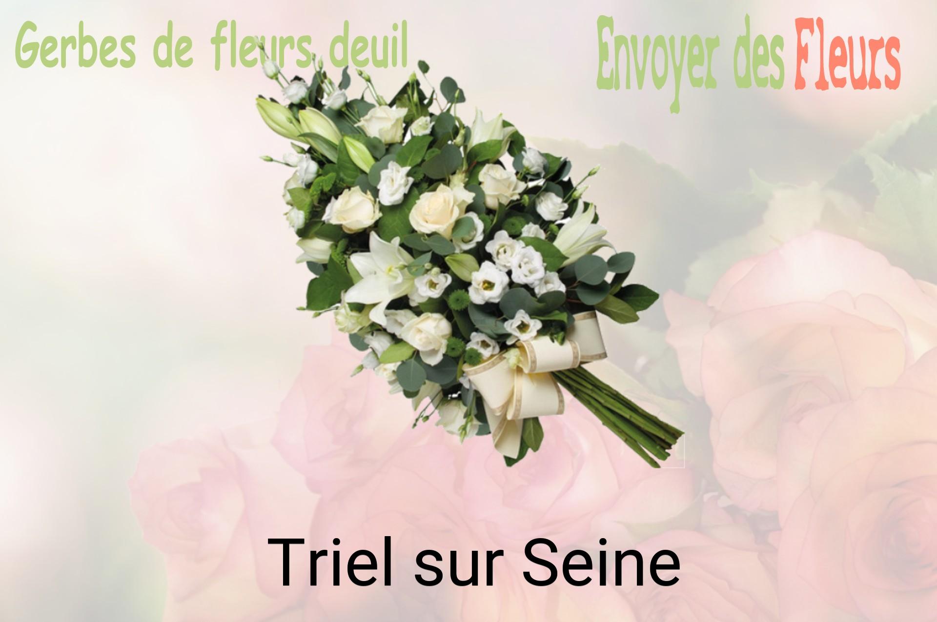 Gerbe de fleurs de deuil livrée à Triel-sur-Seine